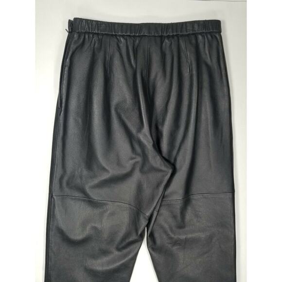 TERRY LEWIS Leather Pants Womens 10 Straight High Rise VTG 90's Grunge Bikerchic - Picture 7 of 8